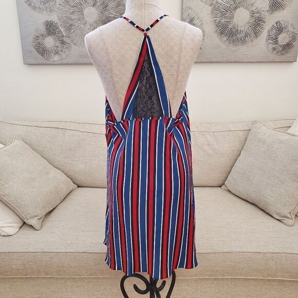 INC Lace-Trim Bold Striped Chemise Nightgown size XL - NEW - Picture 6 of 11